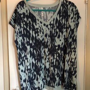 LuLaRoe Cozy Gabby Aqua & Navy Size XL